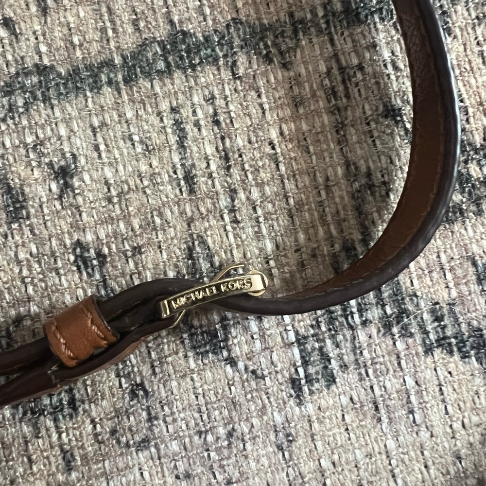 Michael Kors Cognac Brown Leather Crossbody with Gold Hardware - Picture 4 of 10